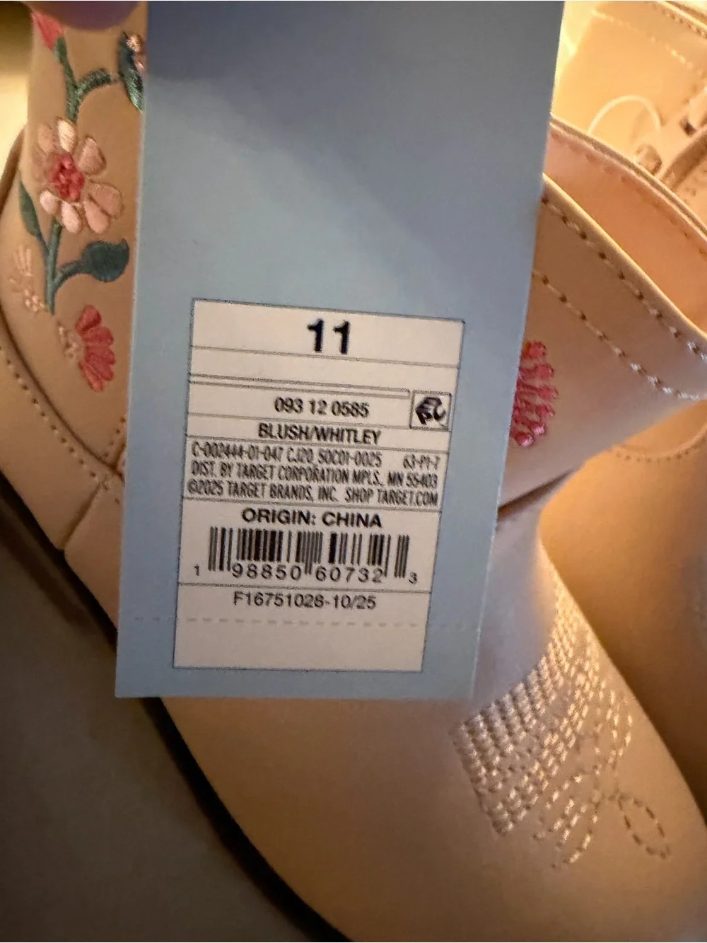 ❌Cat & Jack Pink Embroidered Whitly Western Boot- NWT Size 11